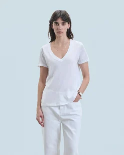 T-Shirt Scollo a V Supima