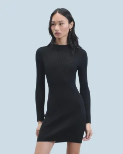 Vestito Corto Maniche lunghe Metallizzato