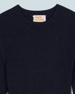 Vestito Corto Maniche lunghe Metallizzato