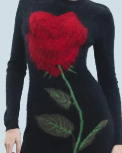 Vestito Corto Maniche lunghe in Cashmere spazzolato