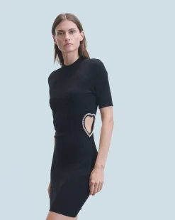 Vestito Corto Maniche lunghe Gioiello Cuore