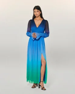 Vestito Lungo Maniche lunghe Mussolina