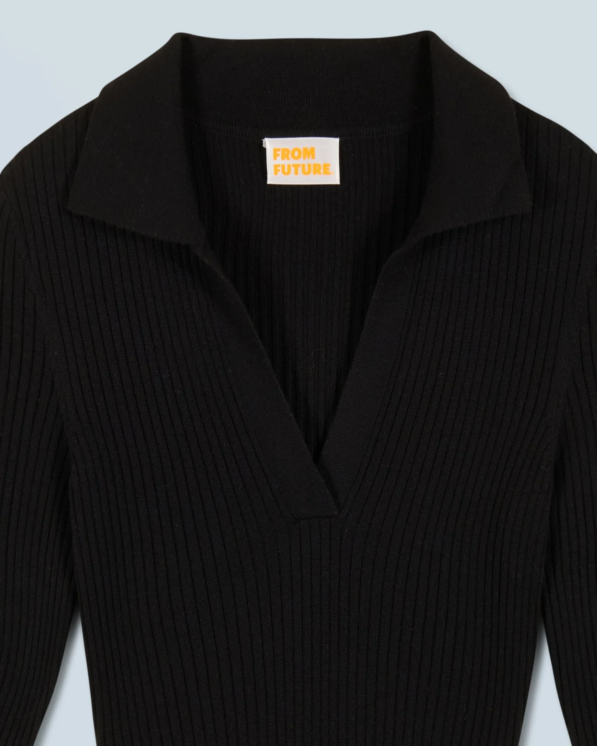 Vestito Lungo Maniche lunghe Collo a polo