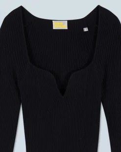 Vestito Lungo Maniche lunghe Scollo a cuore