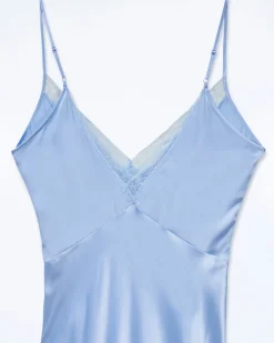 Vestito Lungo Spallina Lila